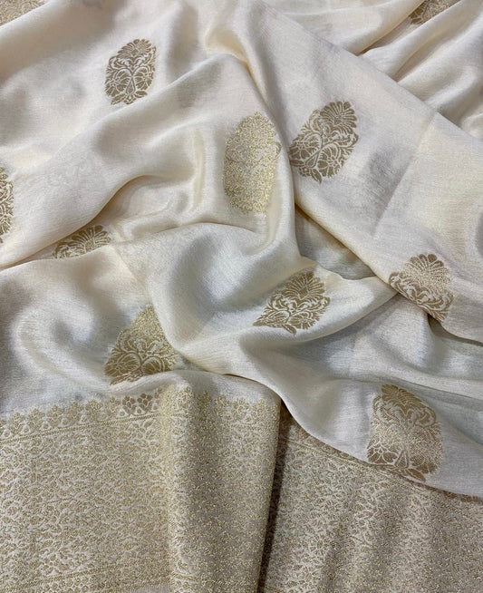 BIG BUTTA DESIGNER SOFT GEORGETTE CREPE SILK SAREE