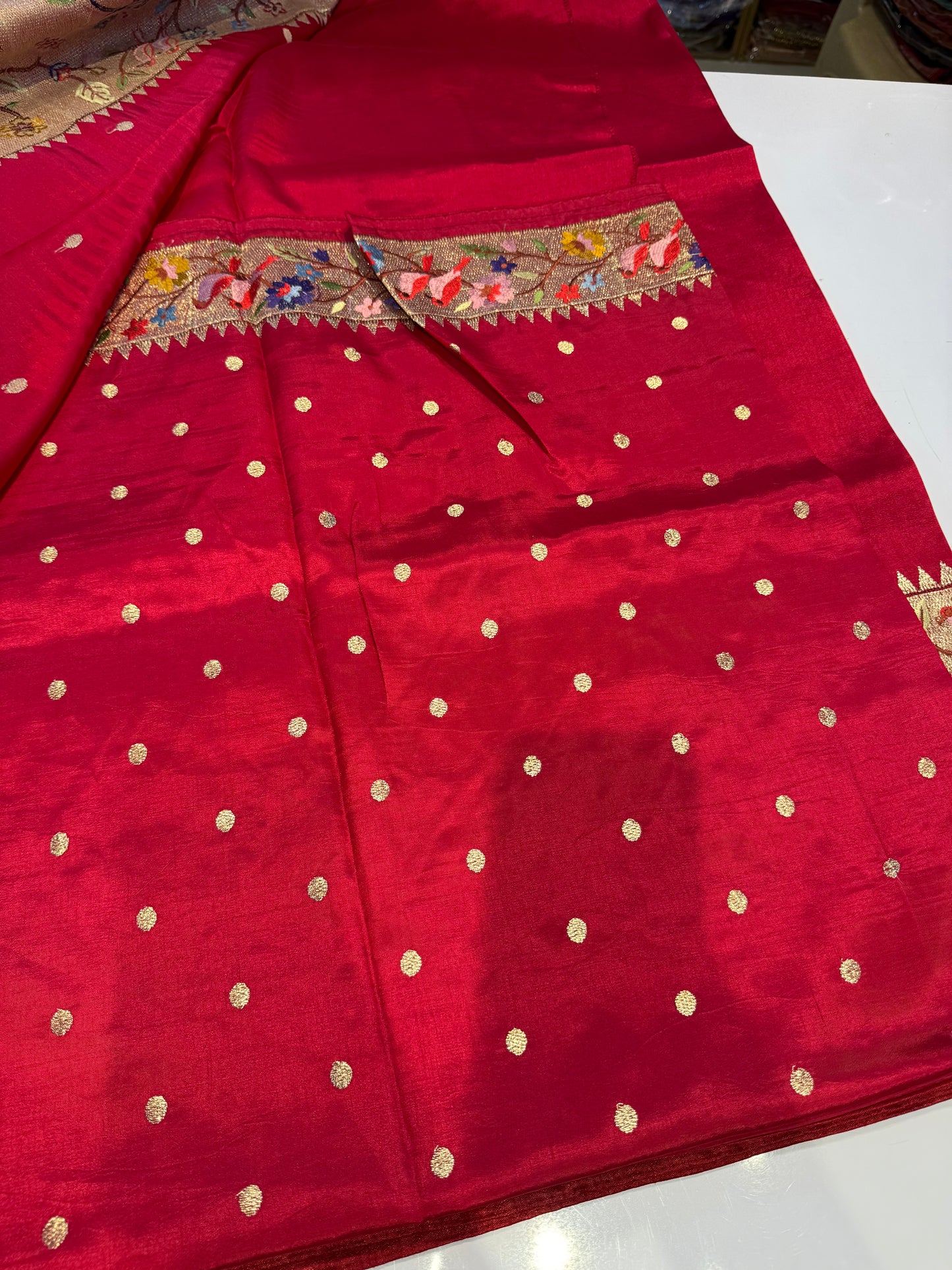Pink tassur paithani silk saree