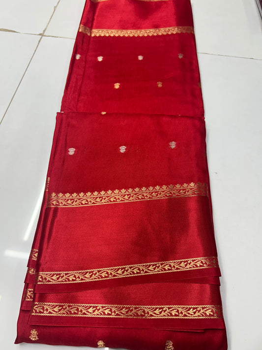 Red Viscose Saree