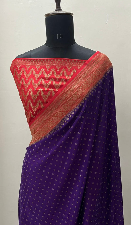 Pure khaddi georgette banarasi saree