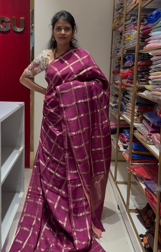 Brown Soft Tussar Saree