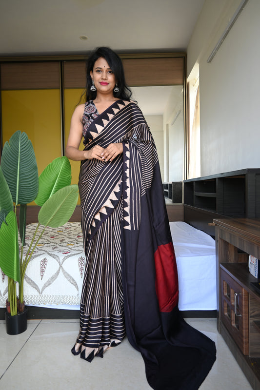 Hitha Chandrashekar Pure modal silk saree