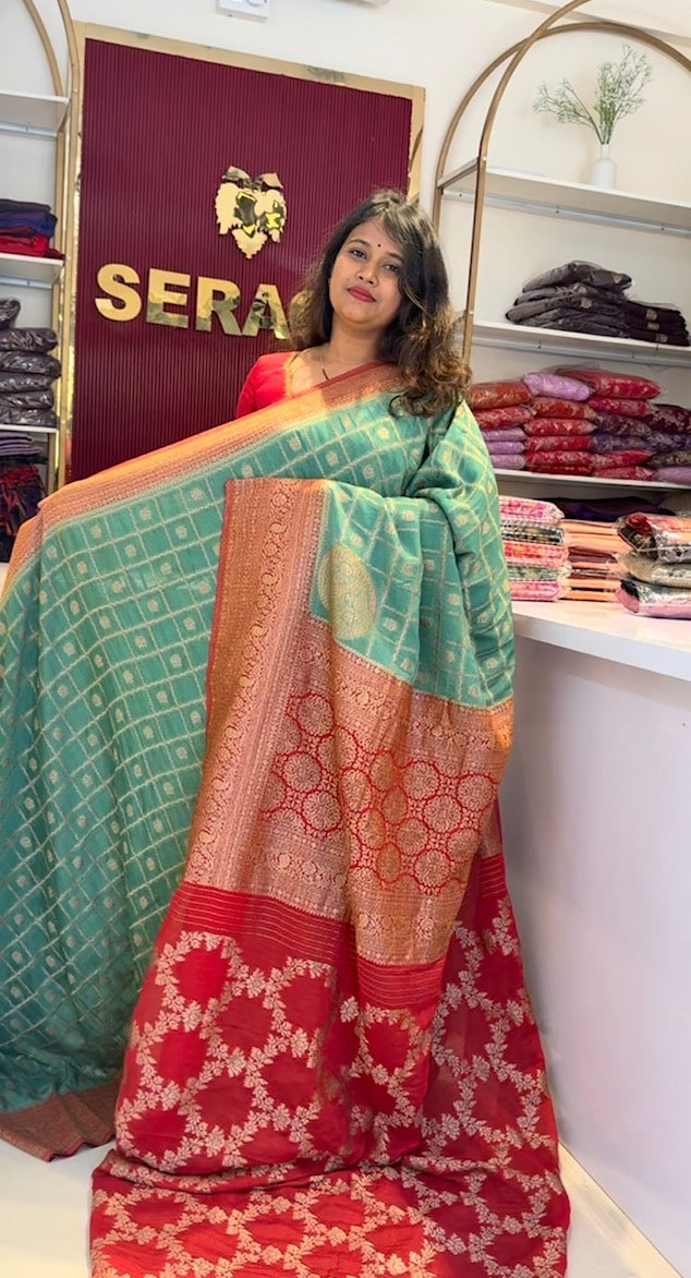 Semi Khaddi georgette Saree.