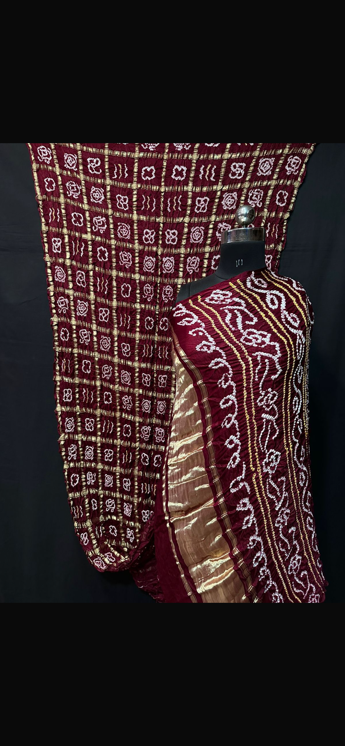 Brown Pure gajji silk saree