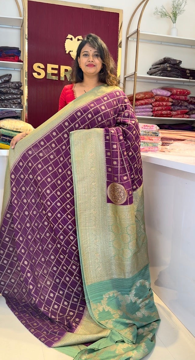 Semi Khaddi georgette Saree.
