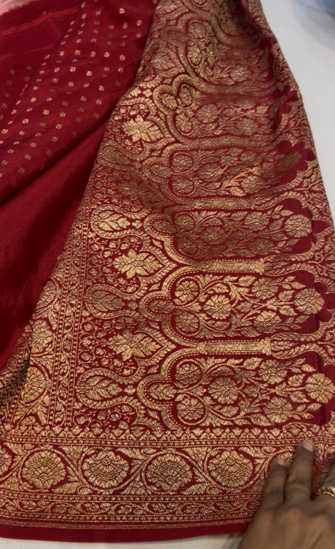 pure crepe Banarasi saree