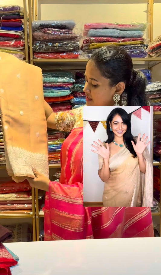 Pure chiffon Banarasi sarees