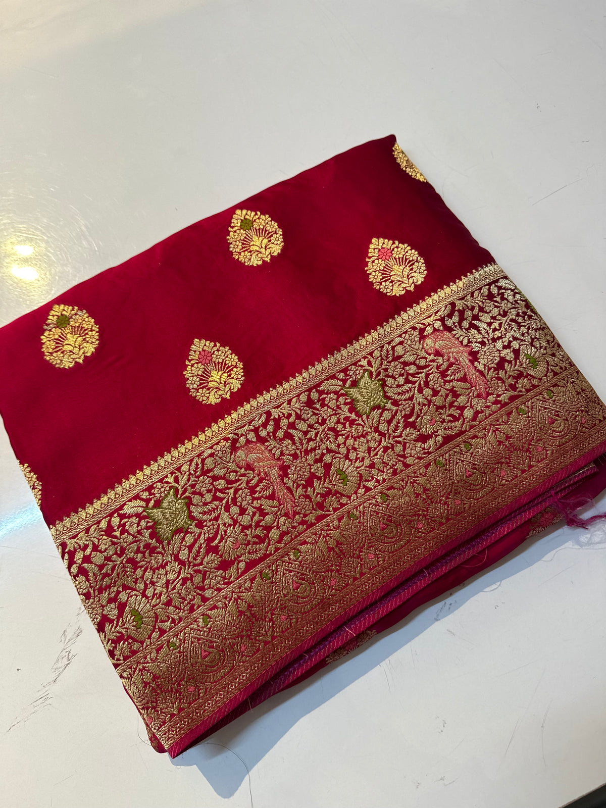 Pink Pure mashru Satin Banarasi Silk Saree(SBSGPS99)