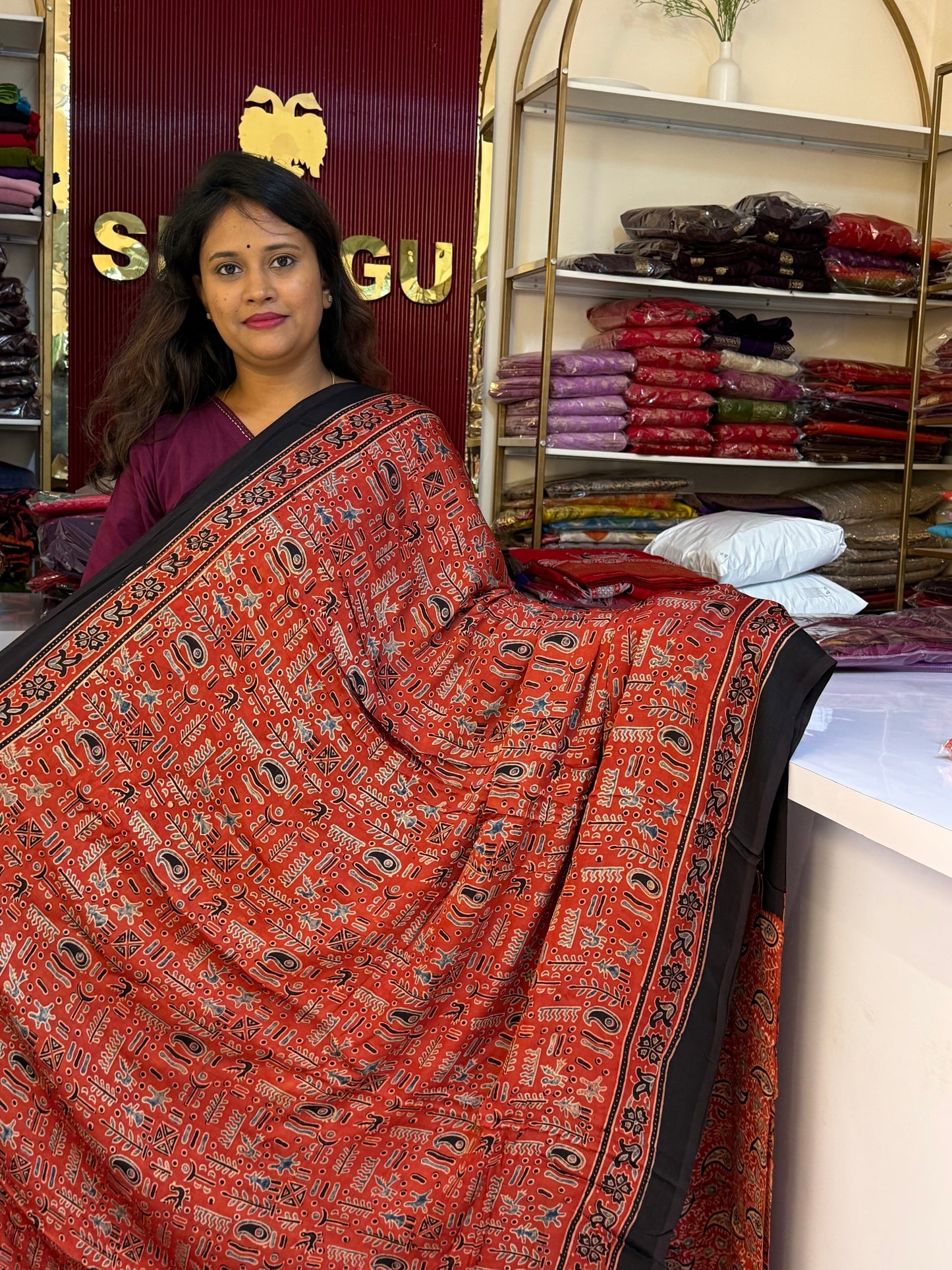 Pure modal silk saree