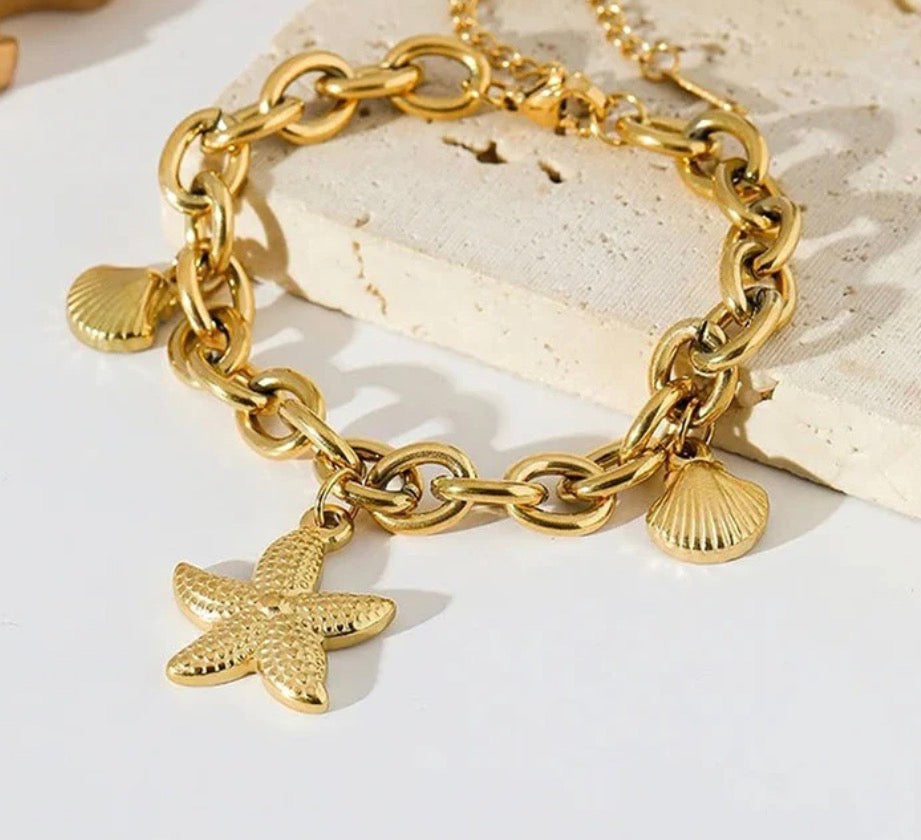 Anti Tarnish Star Themed Wraparound Bracelet