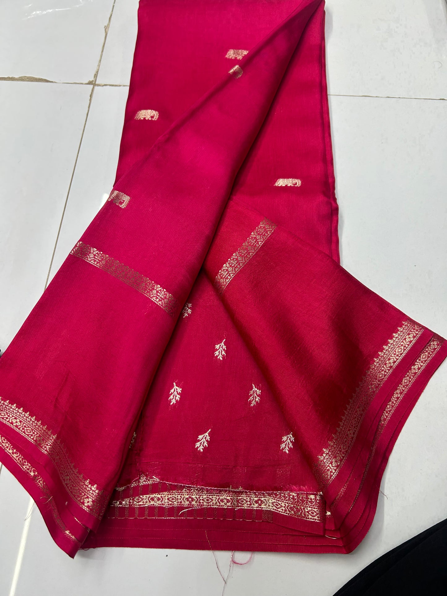 Pink Viscose Saree