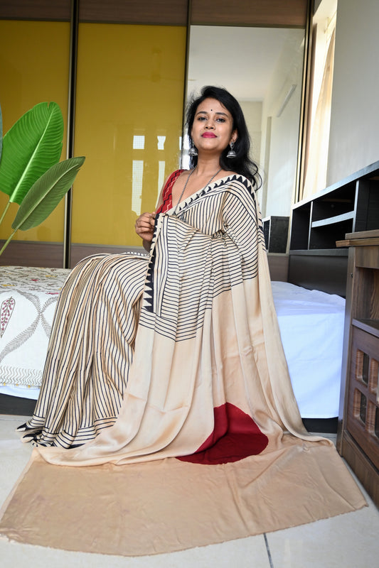 Pure modal silk saree