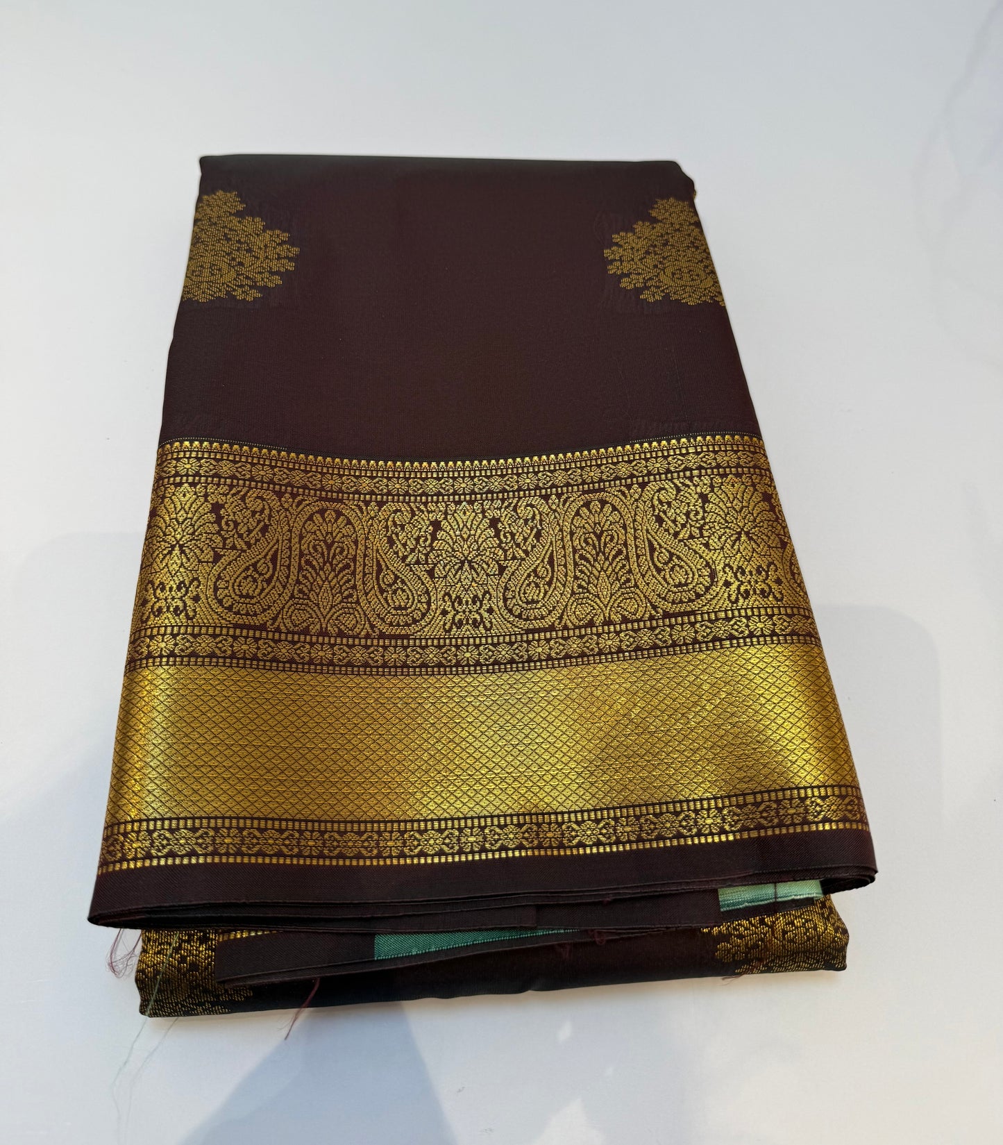 Brown Semi Kanchi Silk Saree