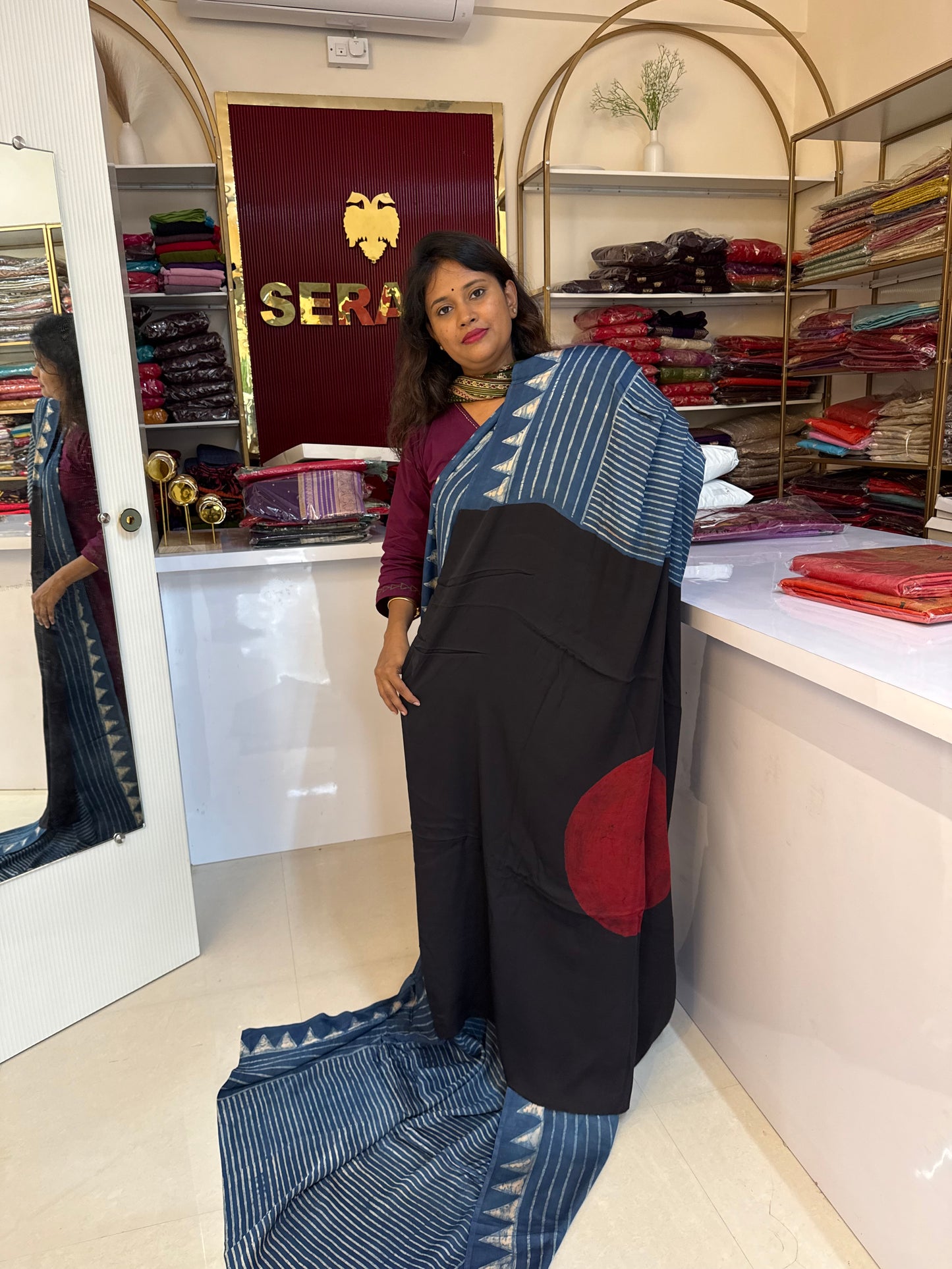 Pure modal silk saree