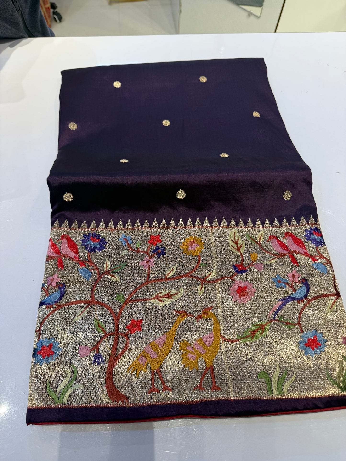 Purple Tassur paithani silk saree (SBSGT01)