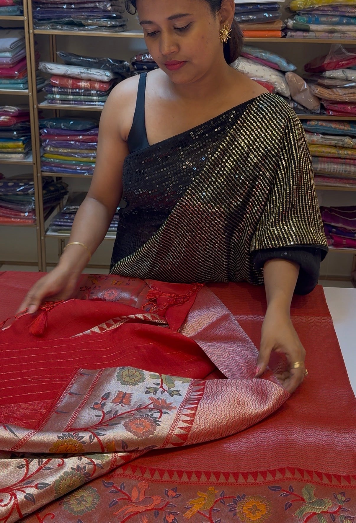 Kushi Ravi inspired Banarasi pattu saree with paithani border