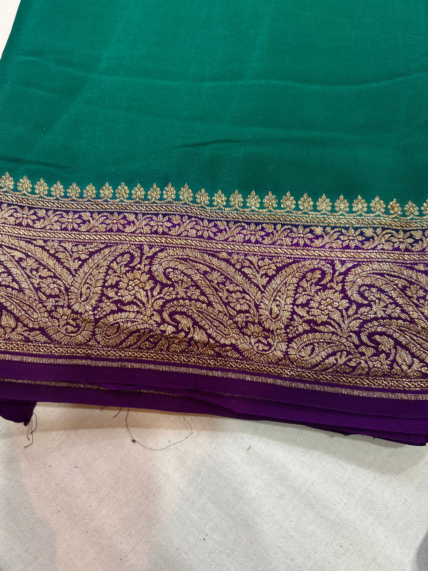 Pure crepe Banarasi saree
