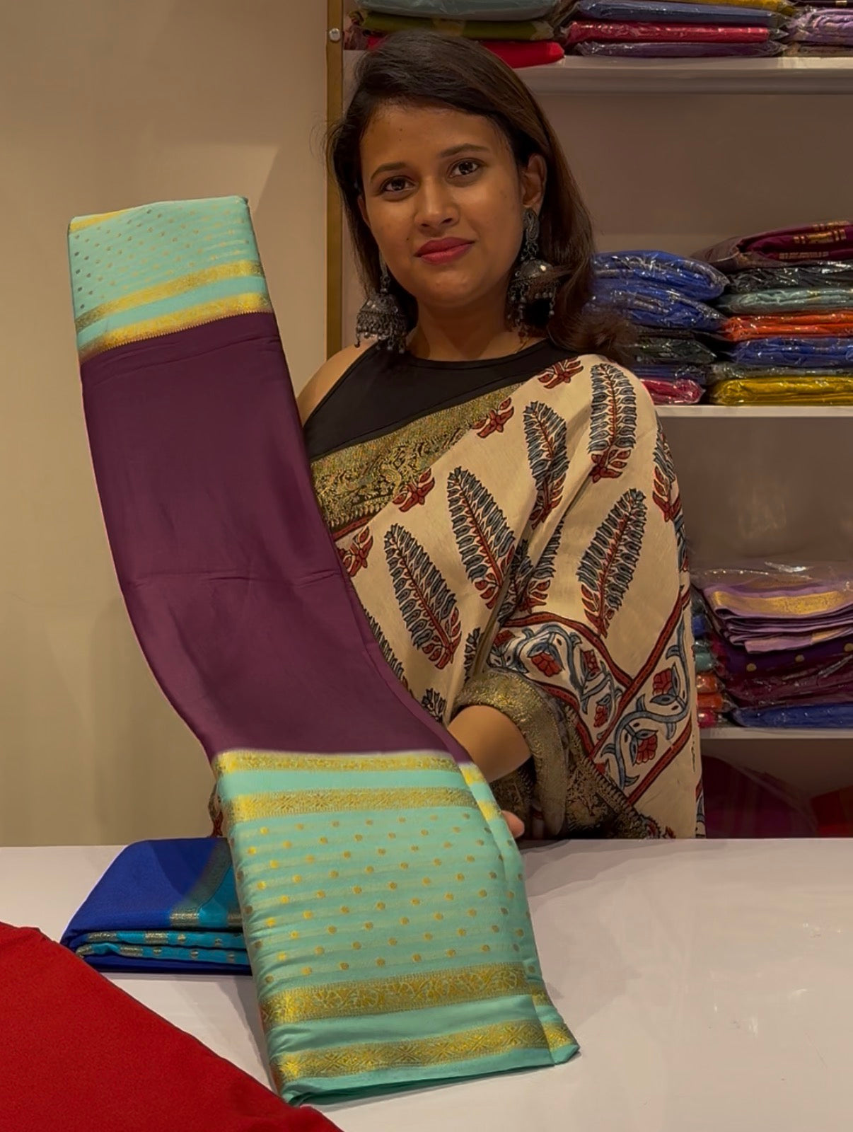Semi Mysore crepe silk(SS999)