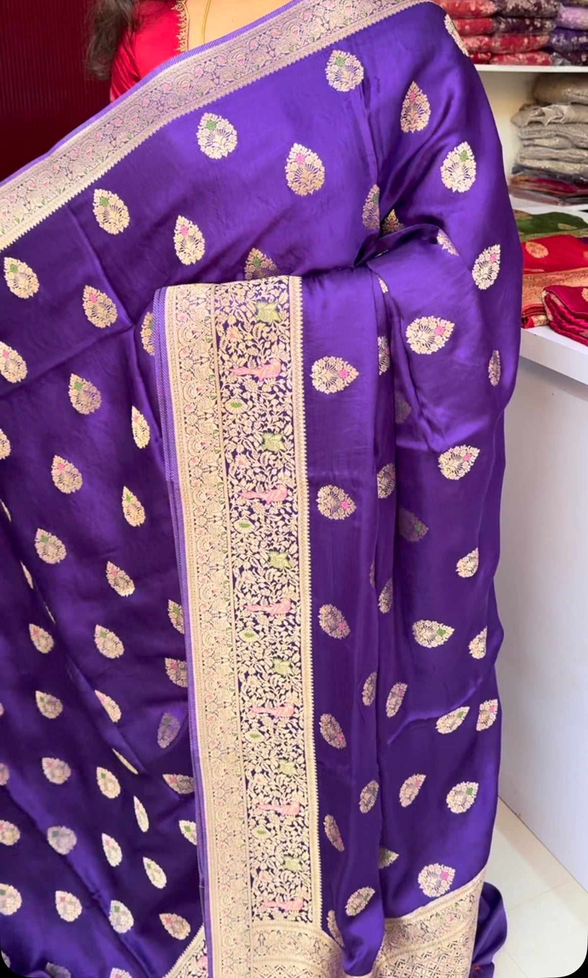 Pure mashru Satin Banarasi Silk Saree(SBSGPS99)