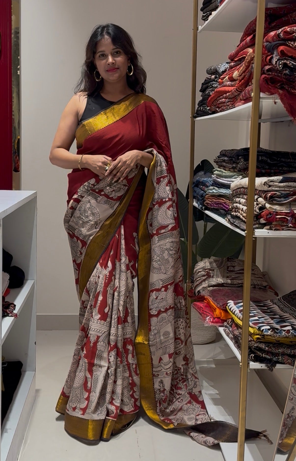 Kalamkari chennur silk saree