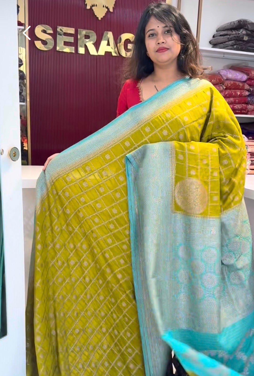 Semi Khaddi georgette Saree.