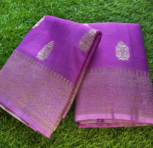 BIG BUTTA DESIGNER SOFT GEORGETTE CREPE SILK SAREE