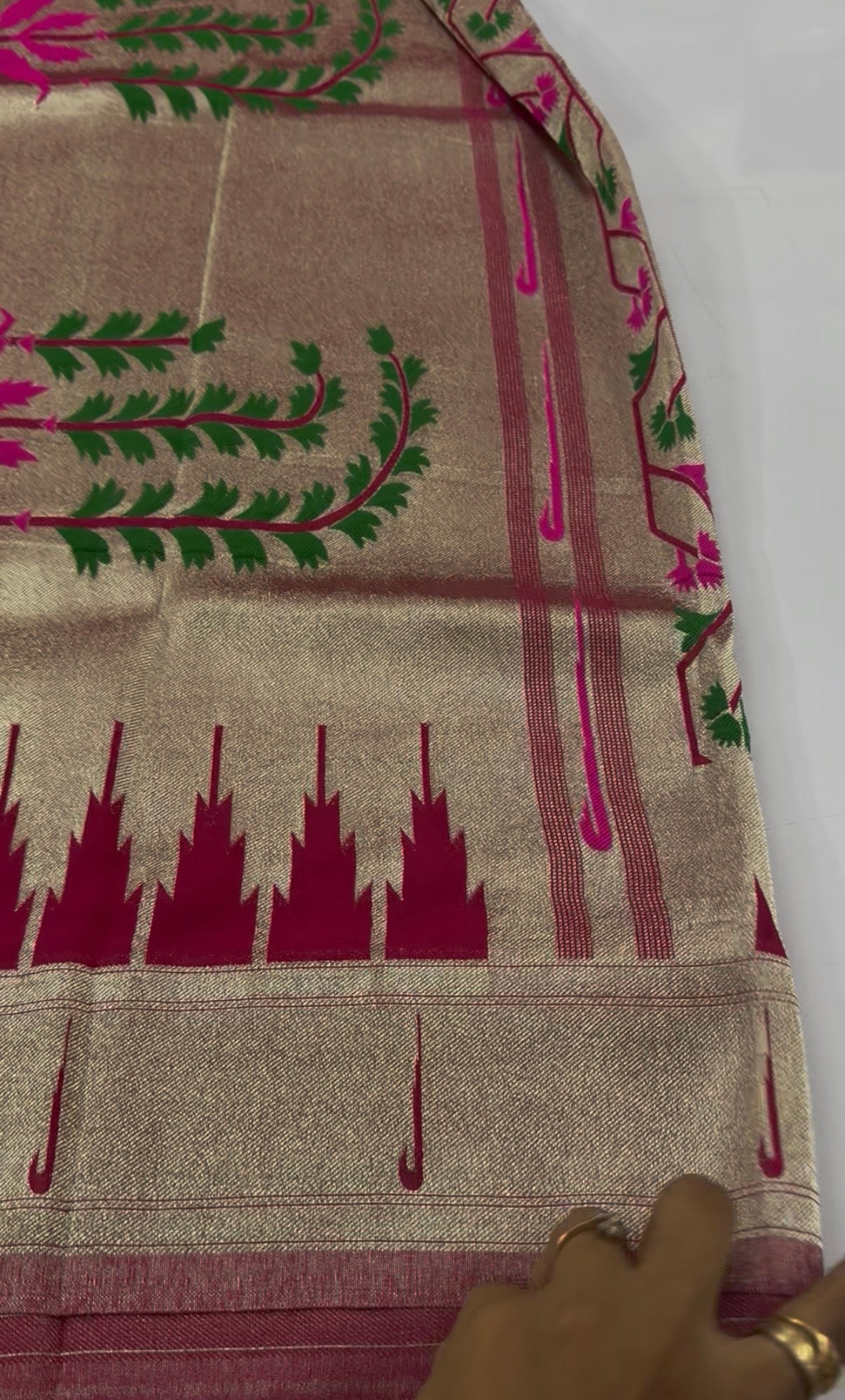 Pink Soft georgette paithani saree(paithani02)