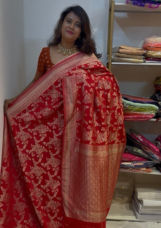 Red Georgette Saree (red123)