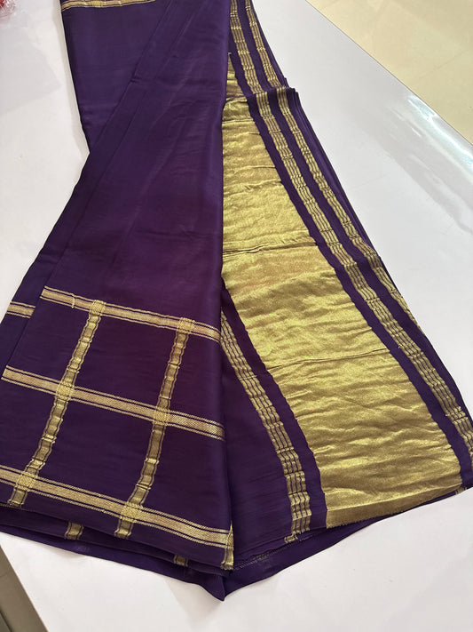 Purple modal silk saree (modalzari)