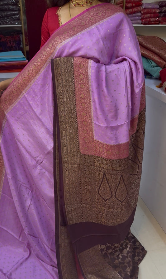Pure Crepe chiffon konia design banarasi saree (SBSG3DC95)